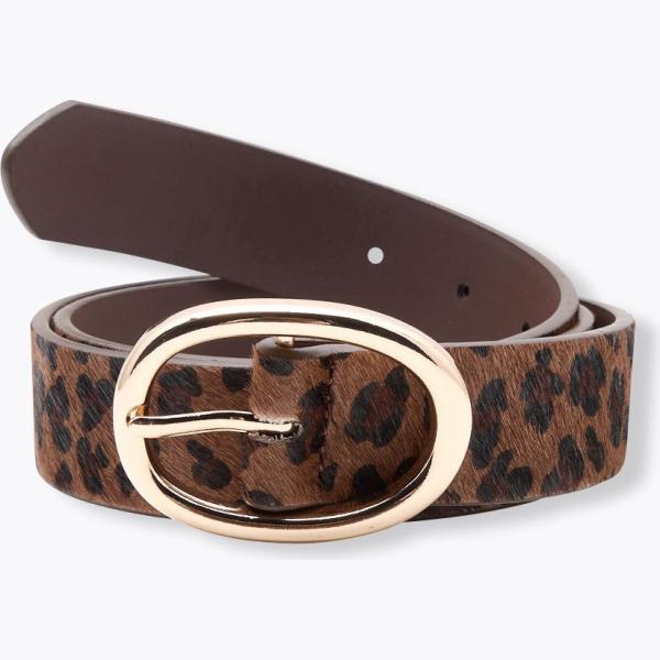 Ceinture femme violet clair animalier métal Promod