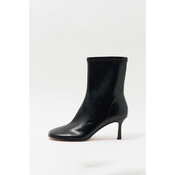 Bottes femme blanc neige curvy à talon aiguille à bout rond à fermeture éclair Promod