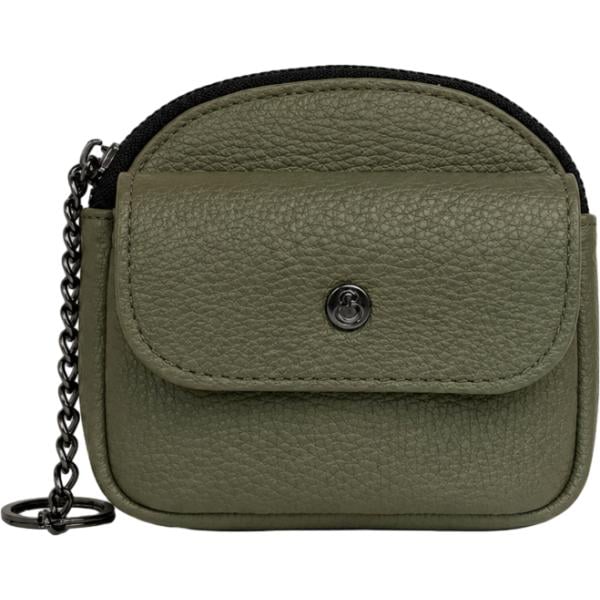 Portachiavi da donna in verde oliva con zip in metallo Elisendra®