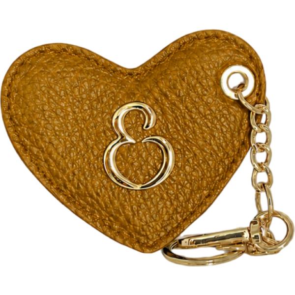 Portachiavi da donna mini in marrone chiaro made in italy in pelle Elisendra®