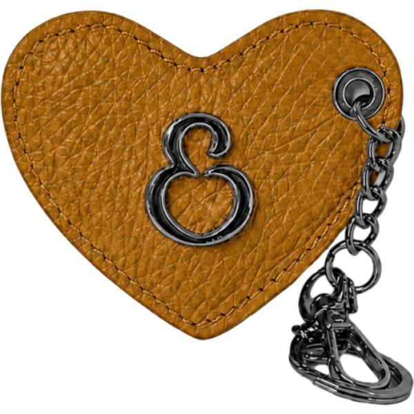 Portachiavi da donna mini in marrone chiaro made in italy in pelle Elisendra®