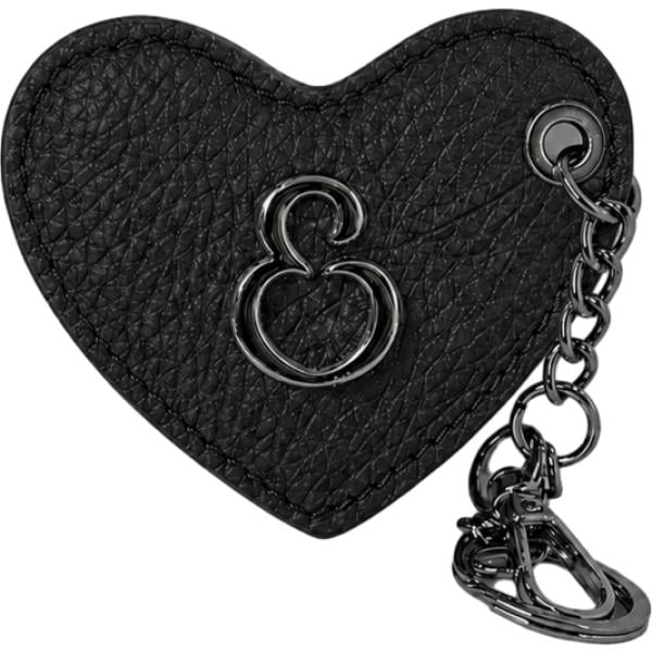 Portachiavi da donna mini in nero pece made in italy in pelle Elisendra®