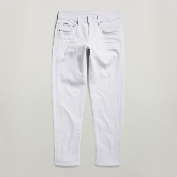 Jean boyfriend femme blanc neige taille basse à fermeture éclair denim G-Star RAW
