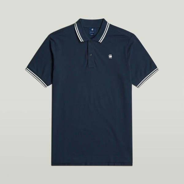 polos G-Star RAW bleu à rayures