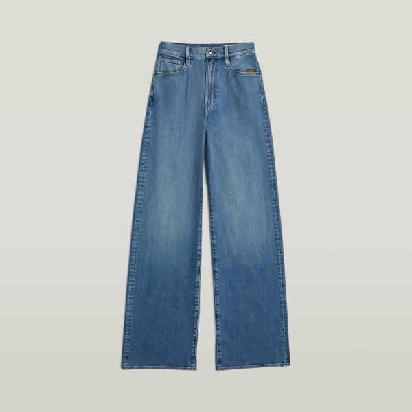 Jeans femme gris clair curvy effet délavé à fermeture éclair denim G-Star RAW