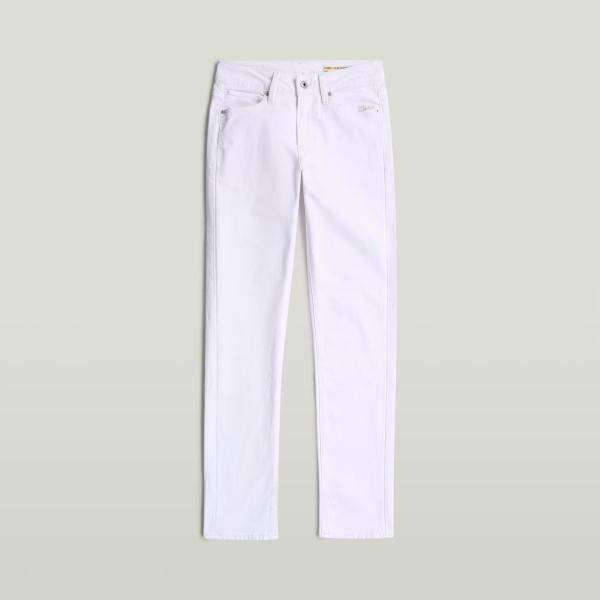 Jean coupe droite femme blanc ivoire curvy à fermeture éclair denim G-Star RAW