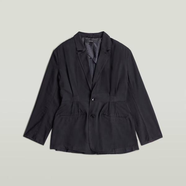 Veste femme gris clair col à revers avec boutons viscose G-Star RAW