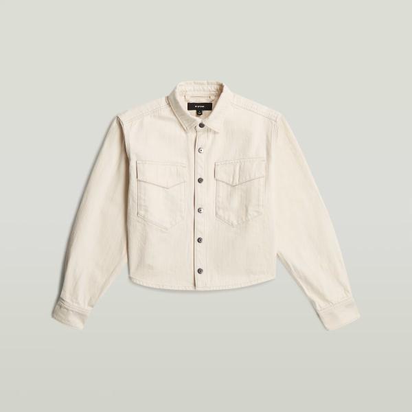 Chemise femme extra-large blanc ivoire court G-Star RAW
