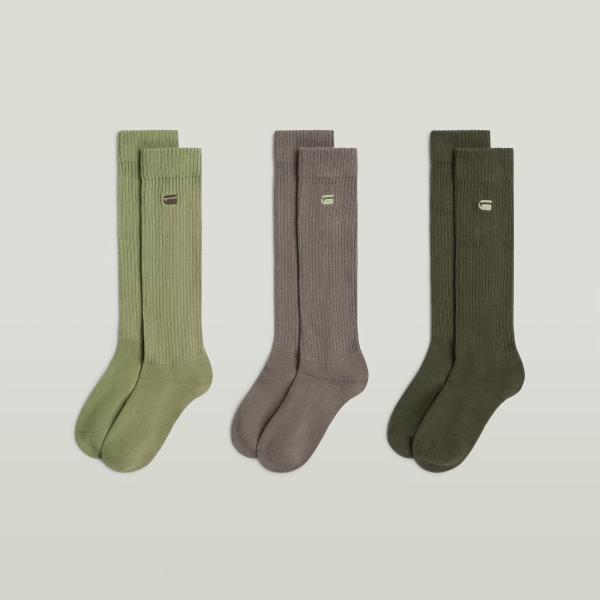 Socquettes femme gris clair costume polyester G-Star RAW