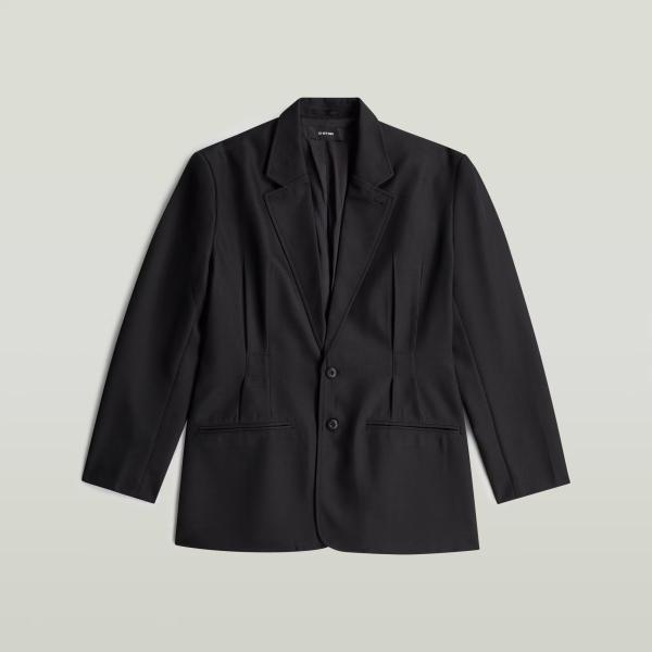 Veste femme gris clair col à revers avec boutons polyester G-Star RAW