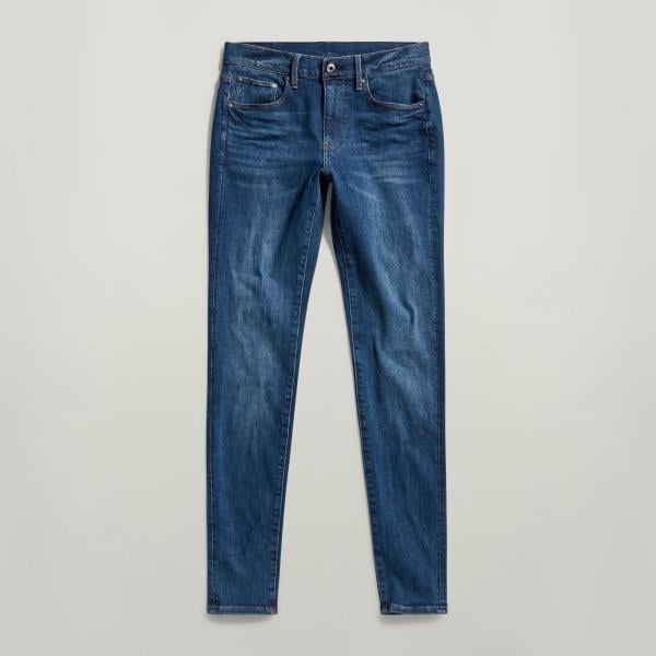 Vaqueros pitillo mujer light gray corto con cremallera denim G-Star RAW