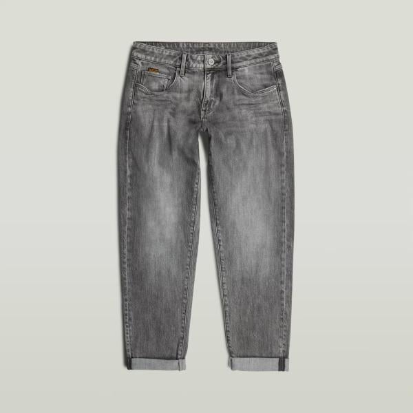 Vaqueros boyfriend mujer light gray efecto lavado corto cintura baja con cremallera denim G-Star RAW