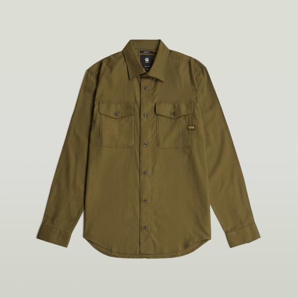 Camisa hombre light gray corto de manga larga G-Star RAW