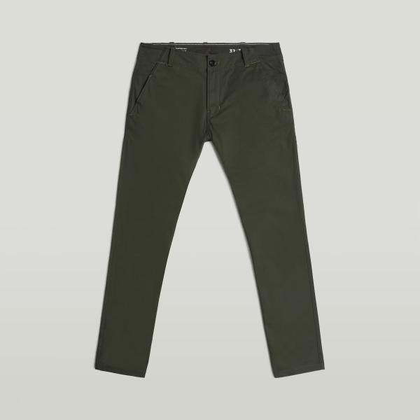 Pantalones hombre verde oliva cintura media con cremallera G-Star RAW