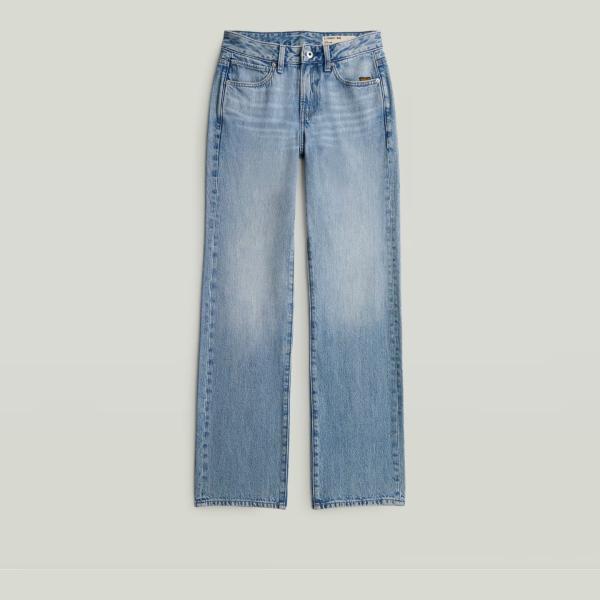 Vaqueros mujer light gray efecto lavado cintura media con cremallera denim G-Star RAW
