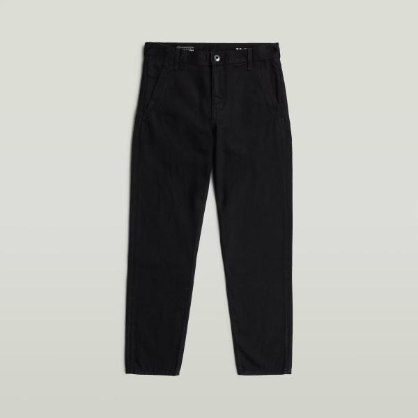 Vaqueros hombre cruzada jet black corto con cremallera denim G-Star RAW