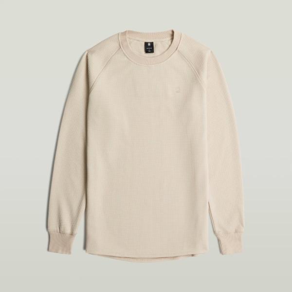 Camiseta hombre ivory white corto de manga larga poliéster G-Star RAW