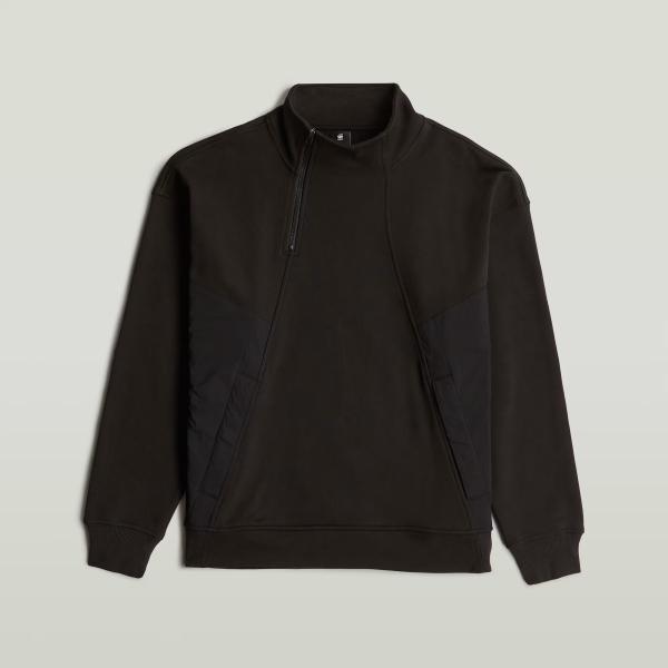 Sudadera hombre marrón oscuro corto de punta con cremallera G-Star RAW