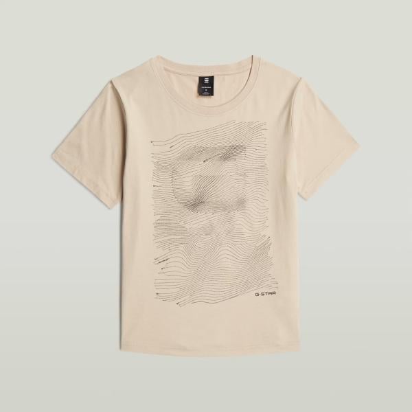 camiseta G-Star RAW gris con diseños