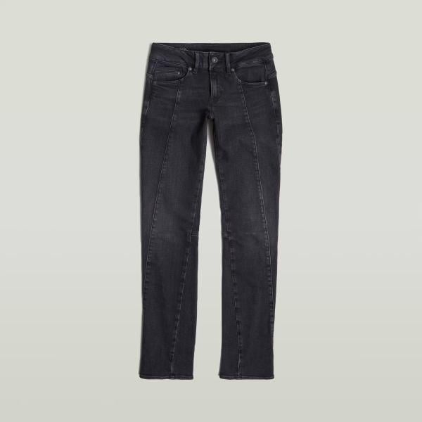 Vaqueros mujer cruzada light gray corto cintura baja con cremallera denim G-Star RAW