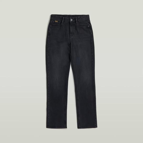 Vaqueros rectos mujer jet black cintura media con cremallera denim G-Star RAW