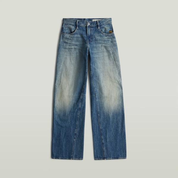 Vaqueros mujer cruzada dark blue efecto lavado corto cintura baja con cremallera denim G-Star RAW