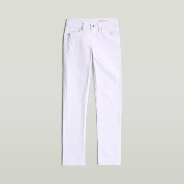 Vaqueros rectos mujer ivory white con cremallera denim G-Star RAW