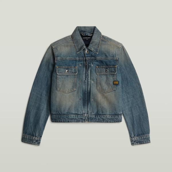 Chaqueta mujer dark blue corto con cremallera denim G-Star RAW