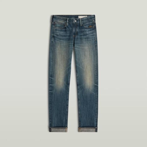 Vaqueros rectos mujer light gray efecto lavado con cremallera denim G-Star RAW