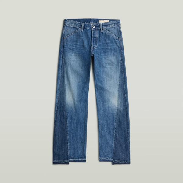 Vaqueros hombre a campana dark blue efecto lavado corto denim G-Star RAW