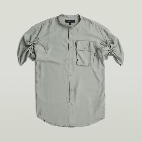 Camisa de manga corta mujer light gray de manga corta con cordones ajustables viscosa G-Star RAW