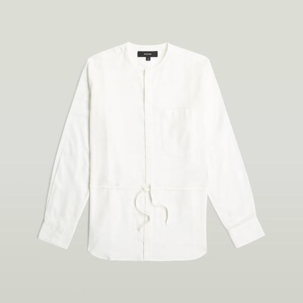 Camisa mujer ivory white de manga larga con botones G-Star RAW