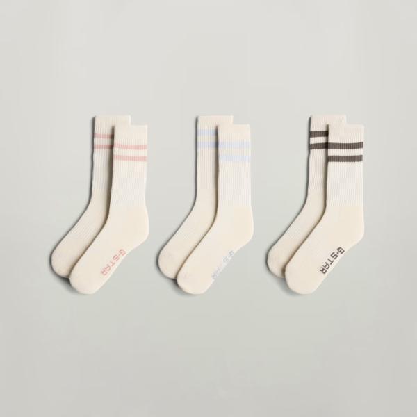 Calcetines mujer light gray de rayas poliéster G-Star RAW