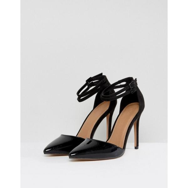 Scarpe effetto vernice a punta in denim Asos Design