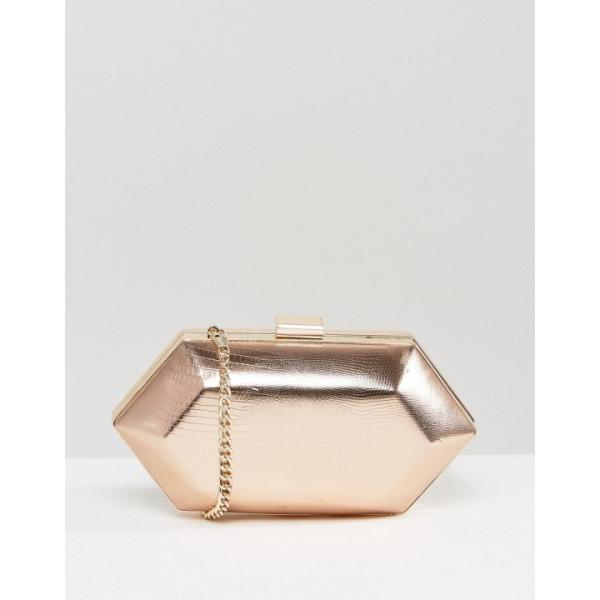 Pochette in pelle sintetica rigido oro Miss KG