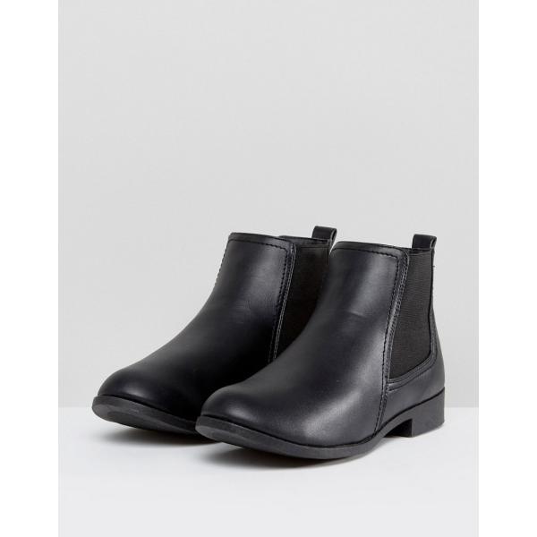 Stivaletti chelsea effetto strappato con punta tonda in denim suola piatta Boohoo