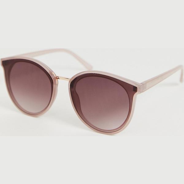 Occhiali da sole oversize lenti colorate stanghette sottili in denim protezione dai raggi rosa Stradivarius