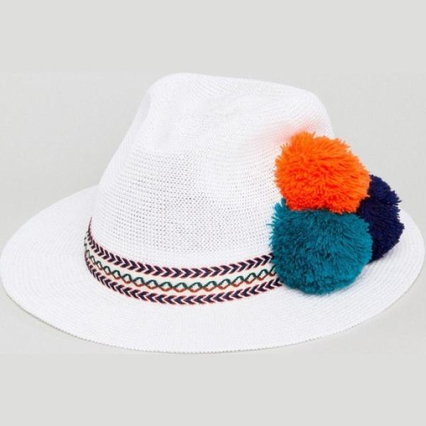 Cappello in paglia bianco Asos Design