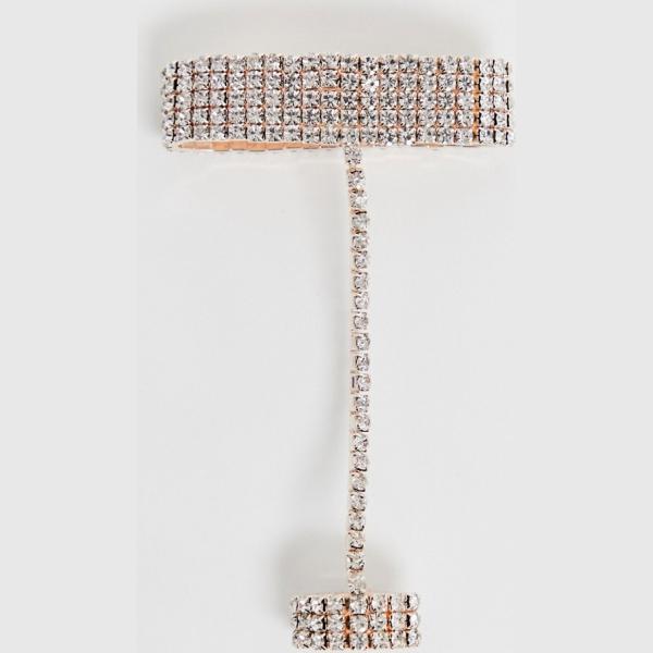 Bracciale con strass in oro rosa True Decadence