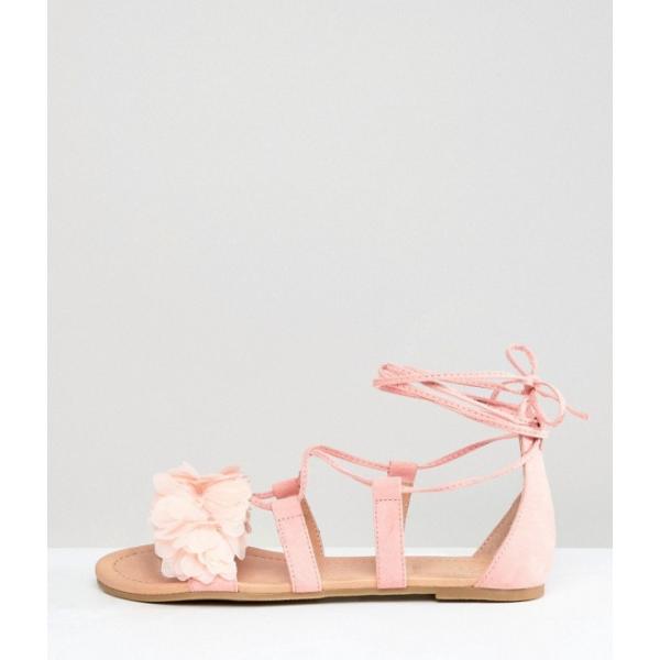 Sandali effetto zigrinato suola piatta Asos Design