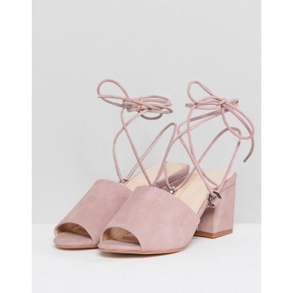 Sandali con tacco largo rosa Public Desire