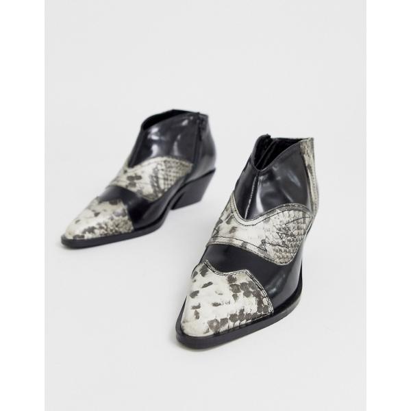 Scarpe petite con tacco largo e zip a punta Asos Design