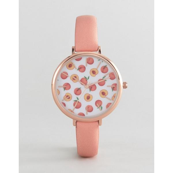 Orologio con stampa e cinturino in pelle sintetica Asos Design