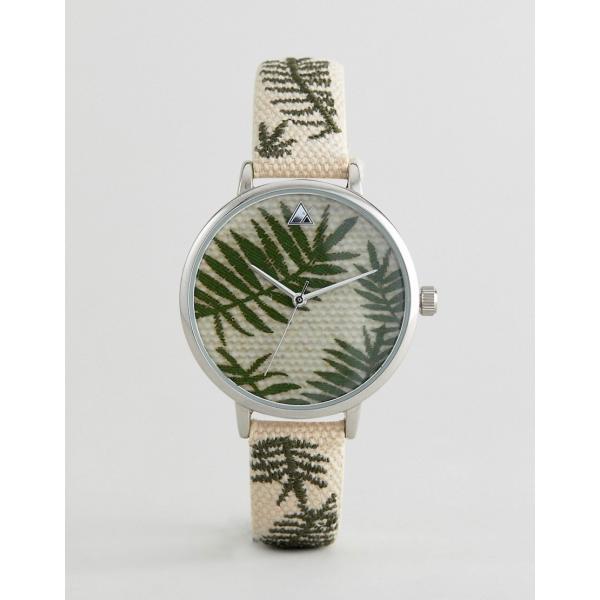 Orologio con cinturino in denim forma intrecciata Asos Design