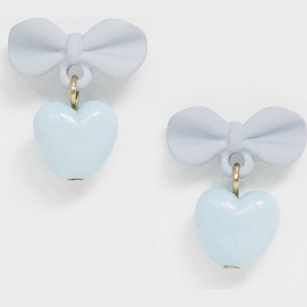 Orecchini con fiocco azzurro Asos Design