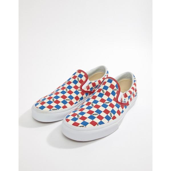 Scarpe da ginnastica a quadri senza lacci Vans