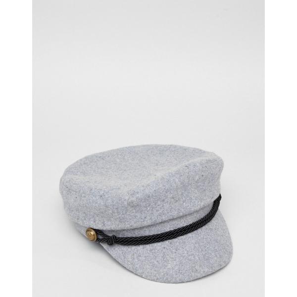 Berretto con visiera e laccetti grigio e oro My Accessories