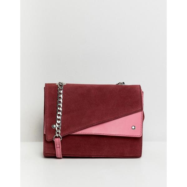 Borsa a tracolla effetto scamosciato con zip in denim con tasca interna Asos Design