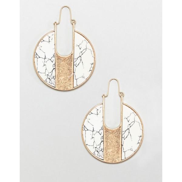 Orecchini con stampa a scatto oro Glamorous