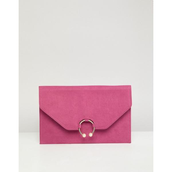 Pochette con anello e zip in denim con perle e tasca interna Asos Design